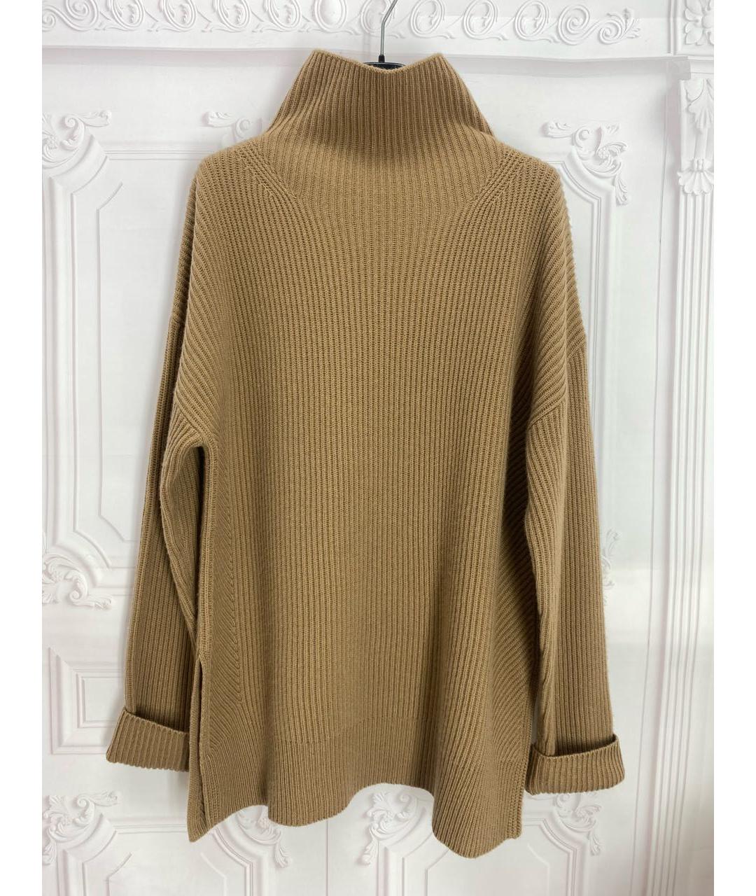 MAX MARA Бежевый шерстяной джемпер / свитер, фото 9