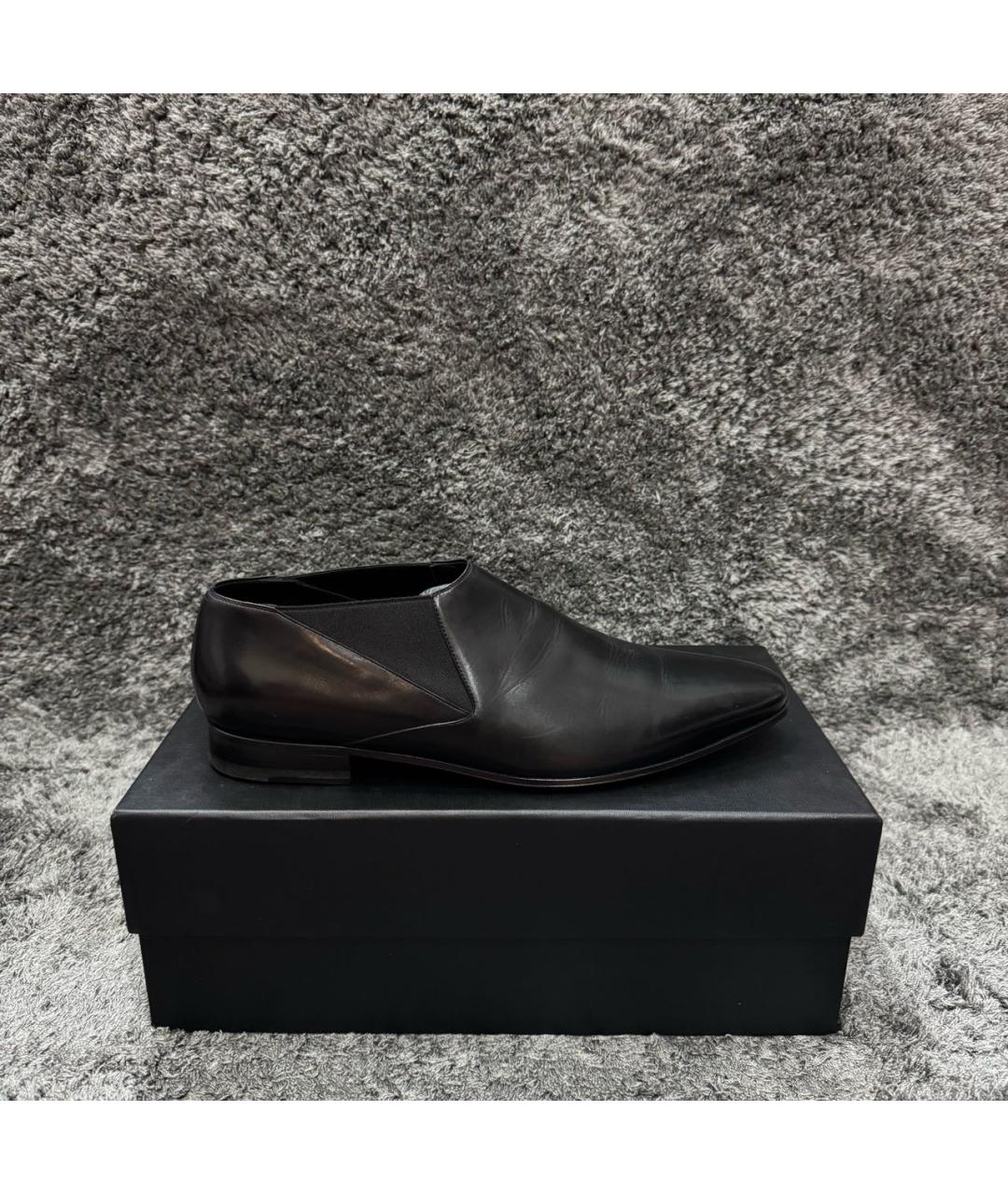 SAINT LAURENT Черные кожаные туфли, фото 9