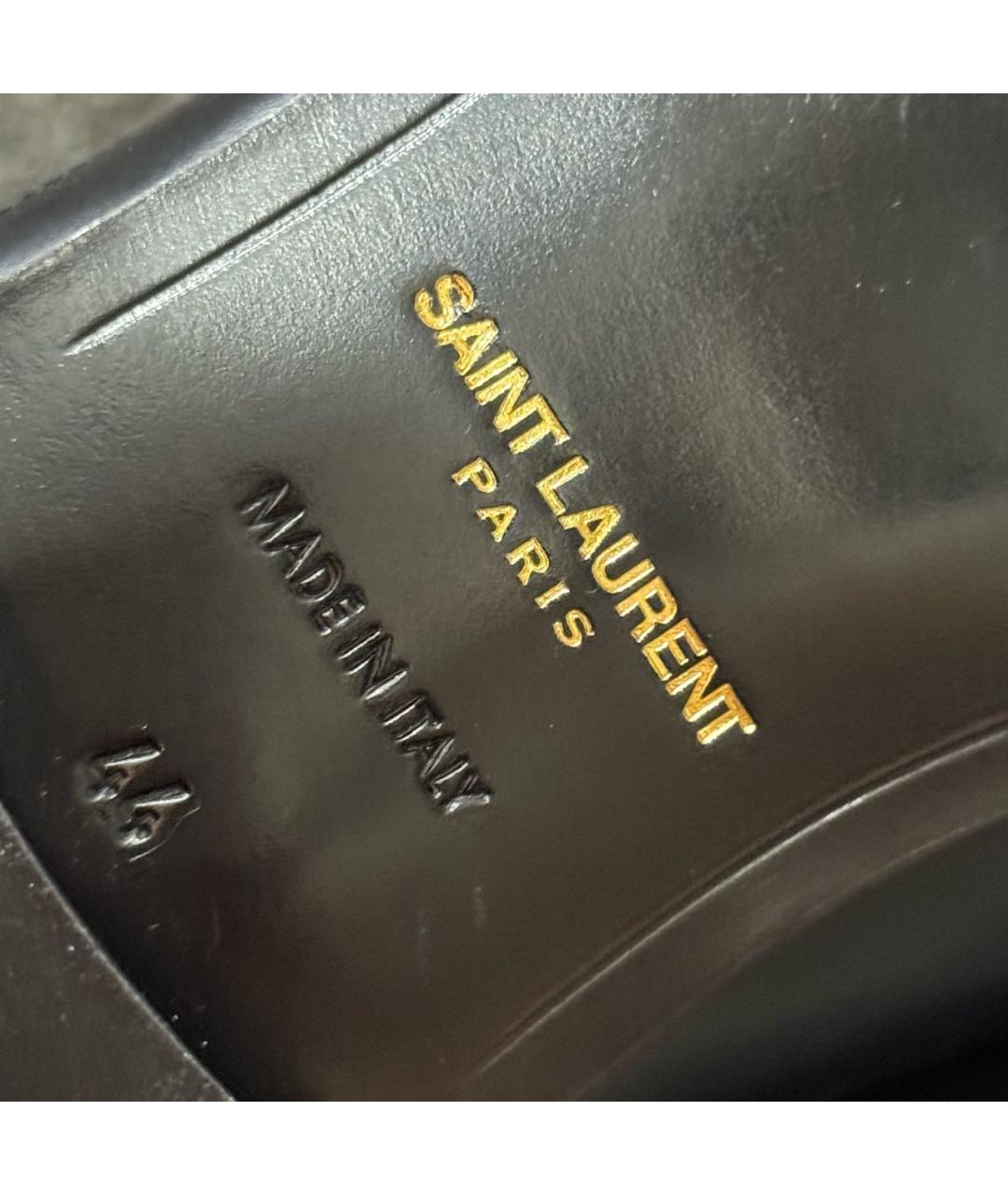 SAINT LAURENT Черные кожаные туфли, фото 6