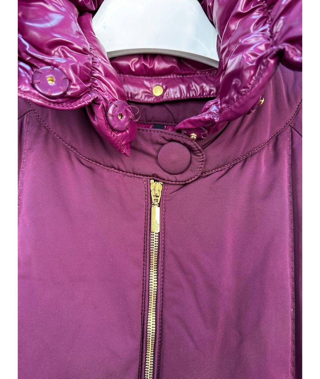 MONCLER Фуксия полиэстеровый пуховик, фото 4