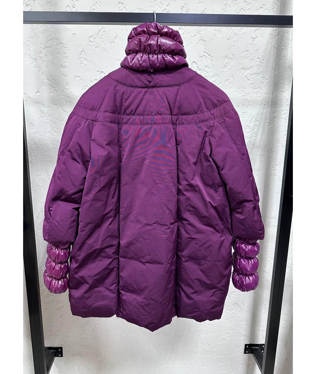 MONCLER Фуксия полиэстеровый пуховик, фото 2