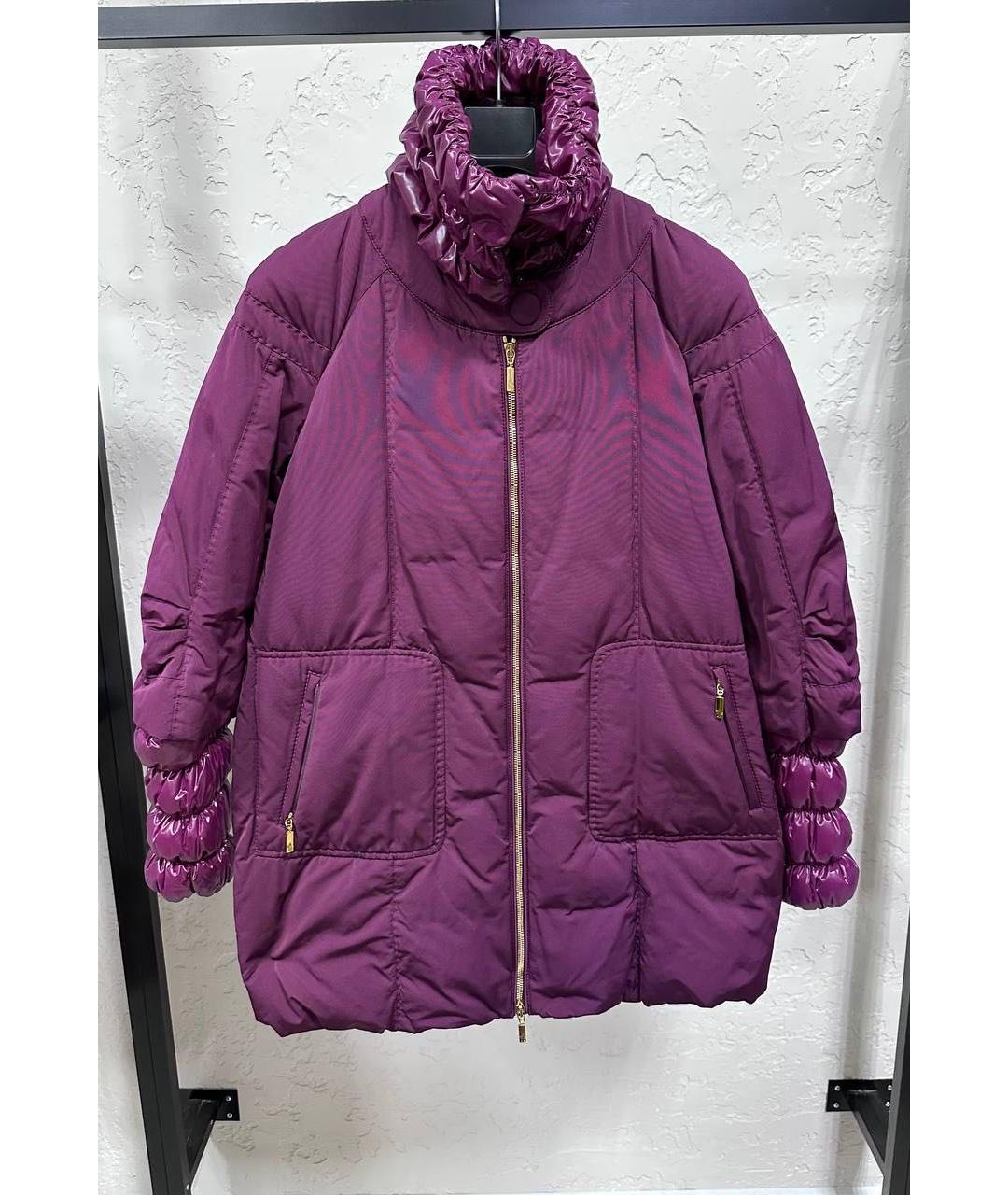 MONCLER Фуксия полиэстеровый пуховик, фото 9