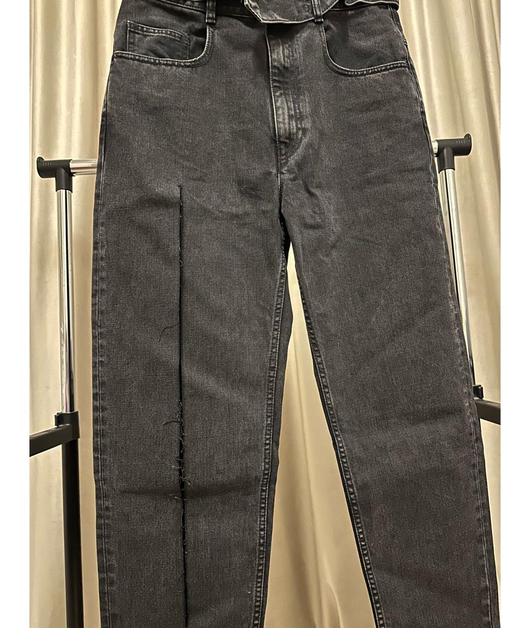 MAISON MARGIELA Черные хлопковые прямые джинсы, фото 2