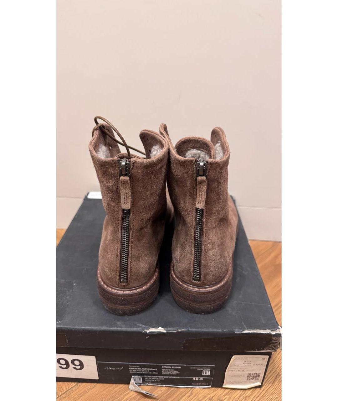 MARSELL Коричневые замшевые ботинки, фото 3