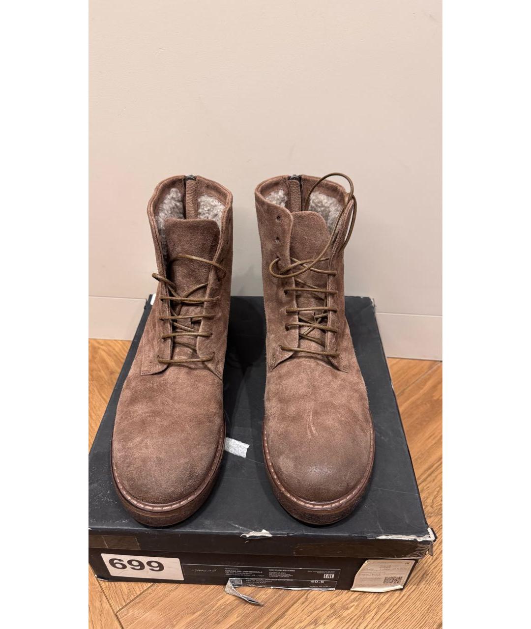MARSELL Коричневые замшевые ботинки, фото 2