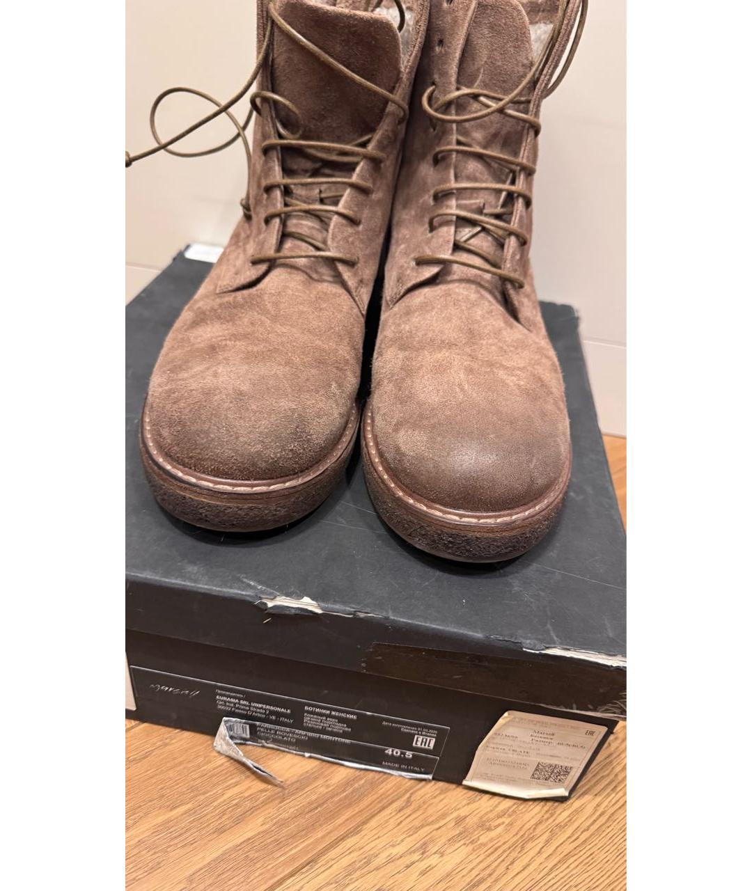 MARSELL Коричневые замшевые ботинки, фото 4