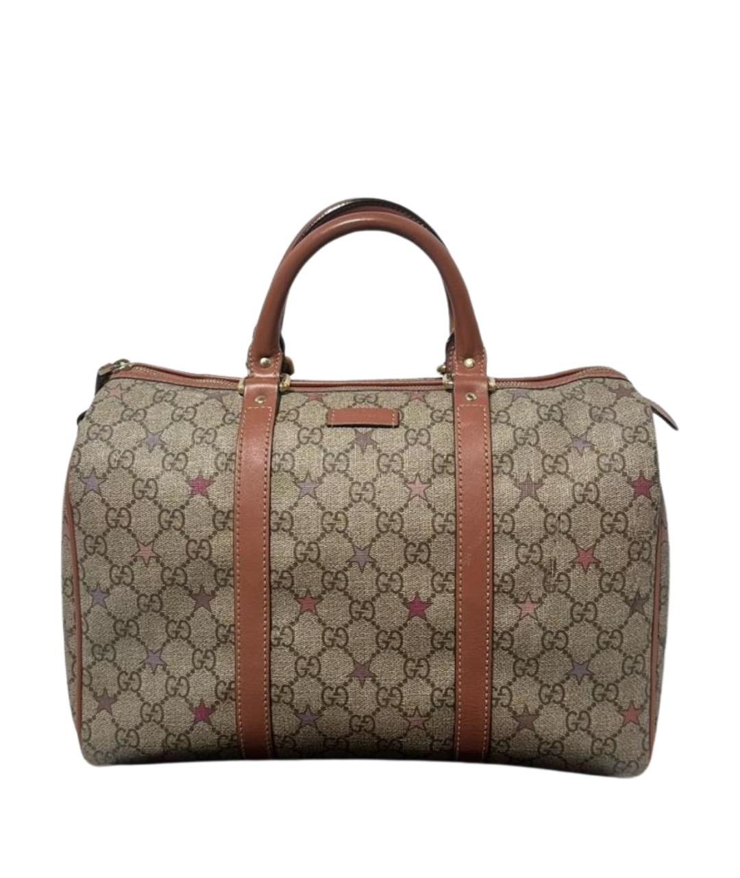 GUCCI Коричневая кожаная сумка с короткими ручками, фото 1