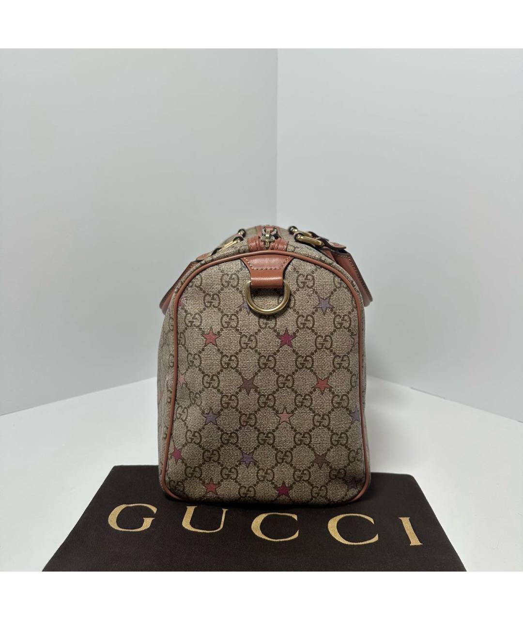 GUCCI Коричневая кожаная сумка с короткими ручками, фото 4