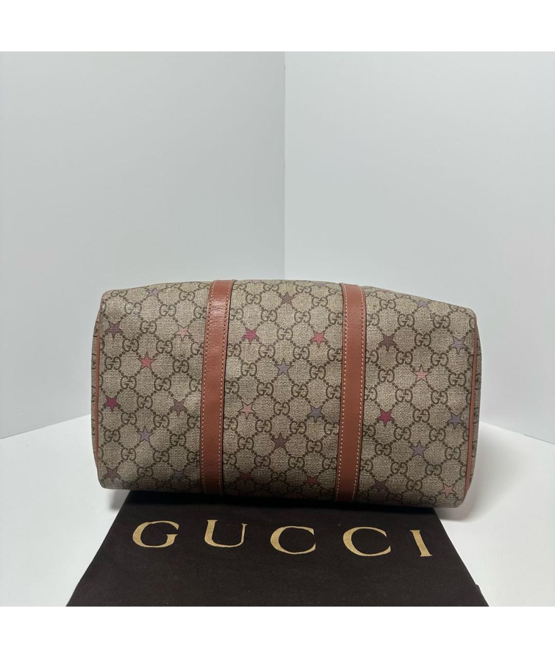 GUCCI Коричневая кожаная сумка с короткими ручками, фото 6