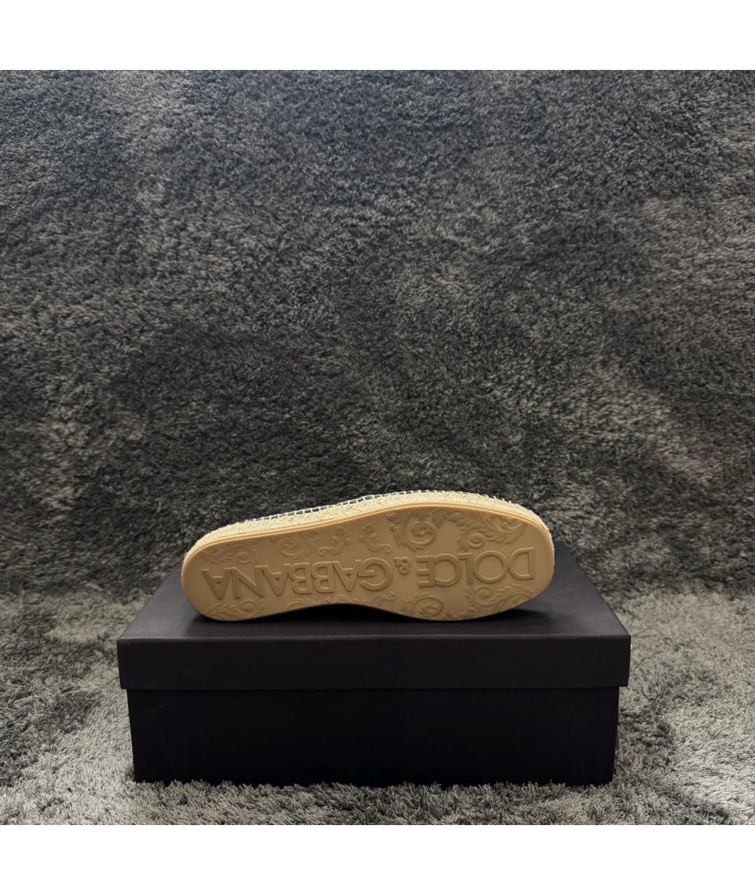 DOLCE&GABBANA Темно-синие кожаные эспадрильи, фото 5