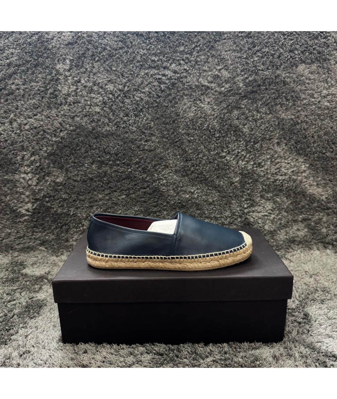 DOLCE&GABBANA Темно-синие кожаные эспадрильи, фото 9