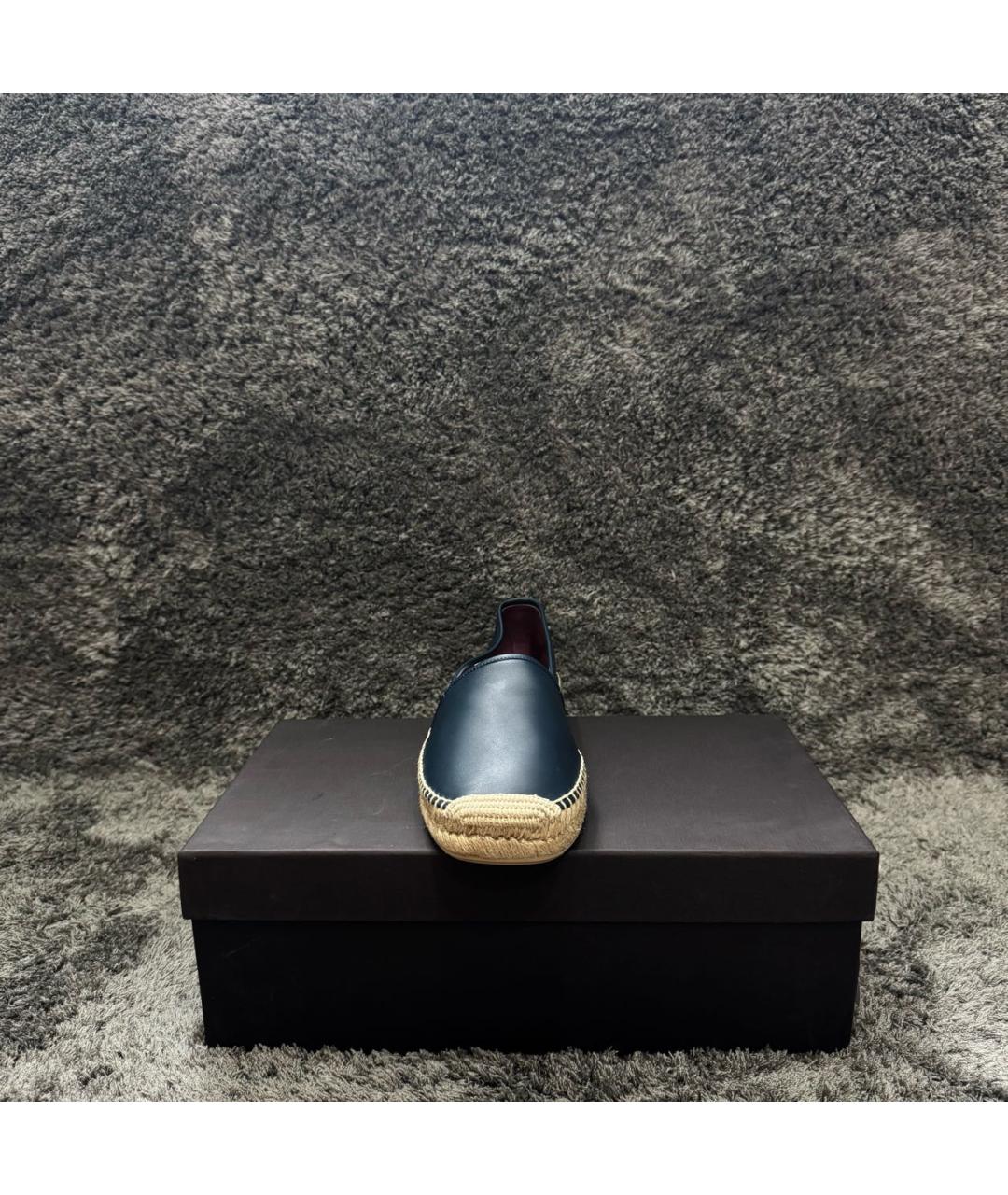 DOLCE&GABBANA Темно-синие кожаные эспадрильи, фото 2