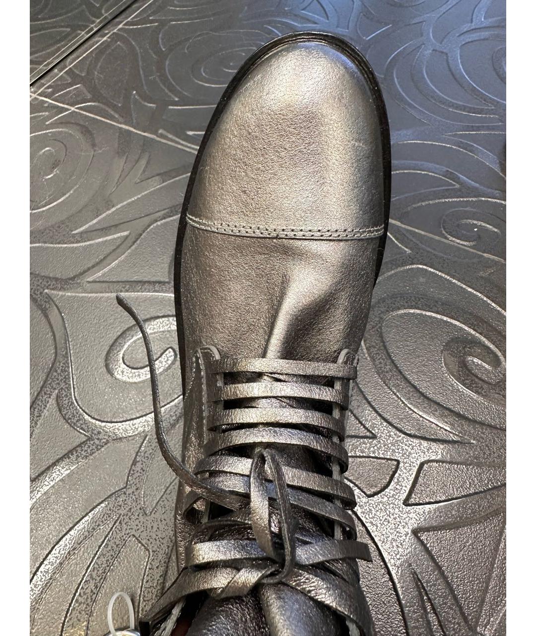 CASADEI Серебряные кожаные ботинки, фото 6