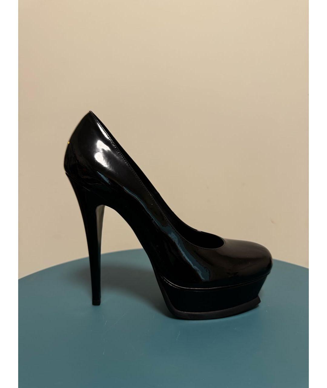 YVES SAINT LAURENT VINTAGE Черные кожаные туфли, фото 9