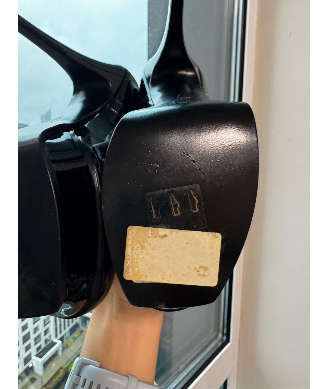 YVES SAINT LAURENT VINTAGE Черные кожаные туфли, фото 5