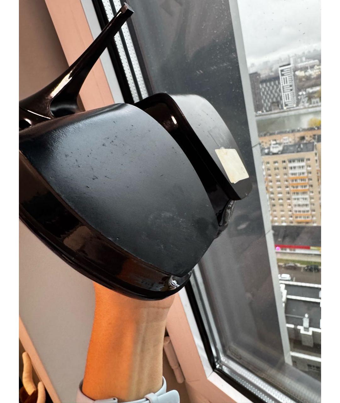 YVES SAINT LAURENT VINTAGE Черные кожаные туфли, фото 6