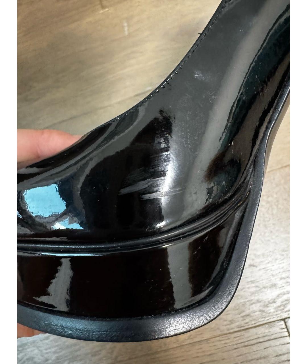 YVES SAINT LAURENT VINTAGE Черные кожаные туфли, фото 7