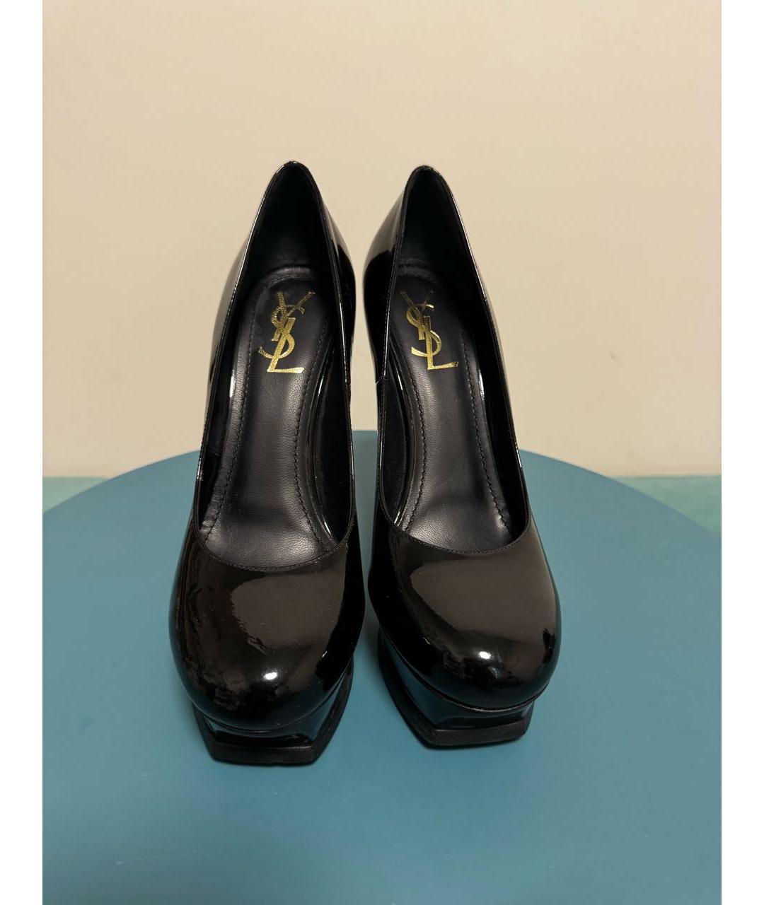 YVES SAINT LAURENT VINTAGE Черные кожаные туфли, фото 2