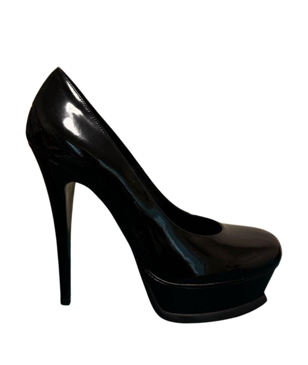 YVES SAINT LAURENT VINTAGE Черные кожаные туфли, фото 1