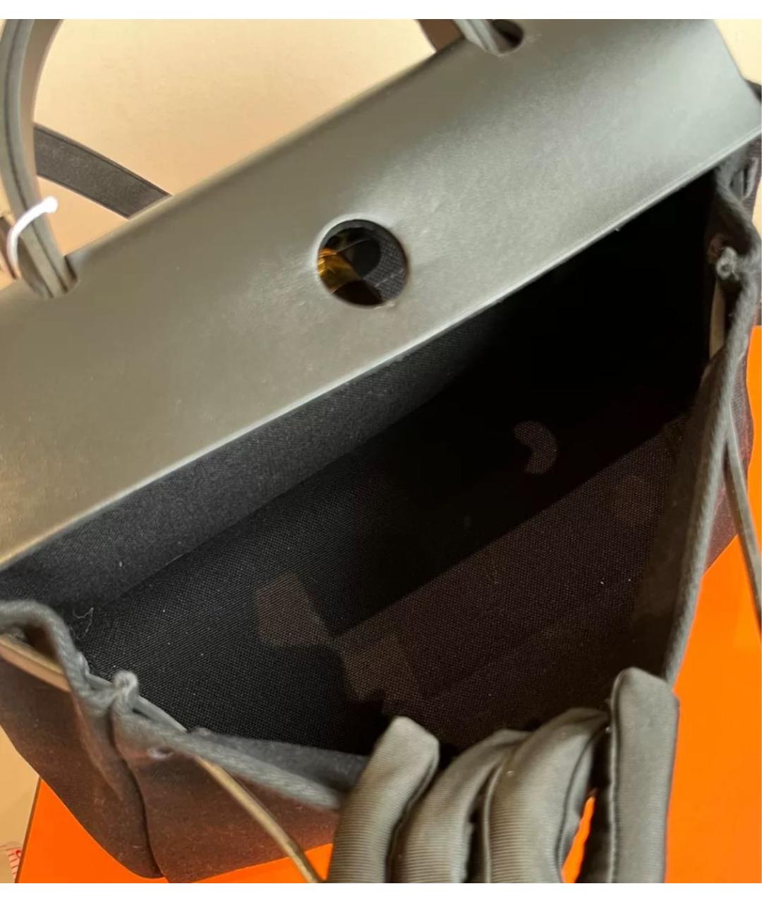 HERMES Черная кожаная сумка через плечо, фото 8