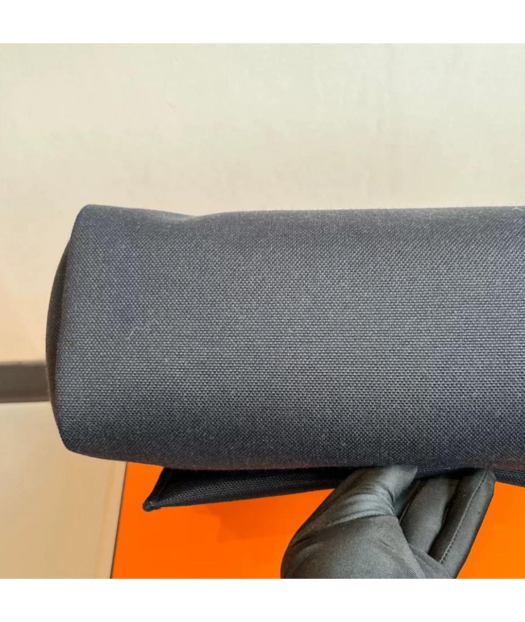 HERMES Черная кожаная сумка через плечо, фото 6