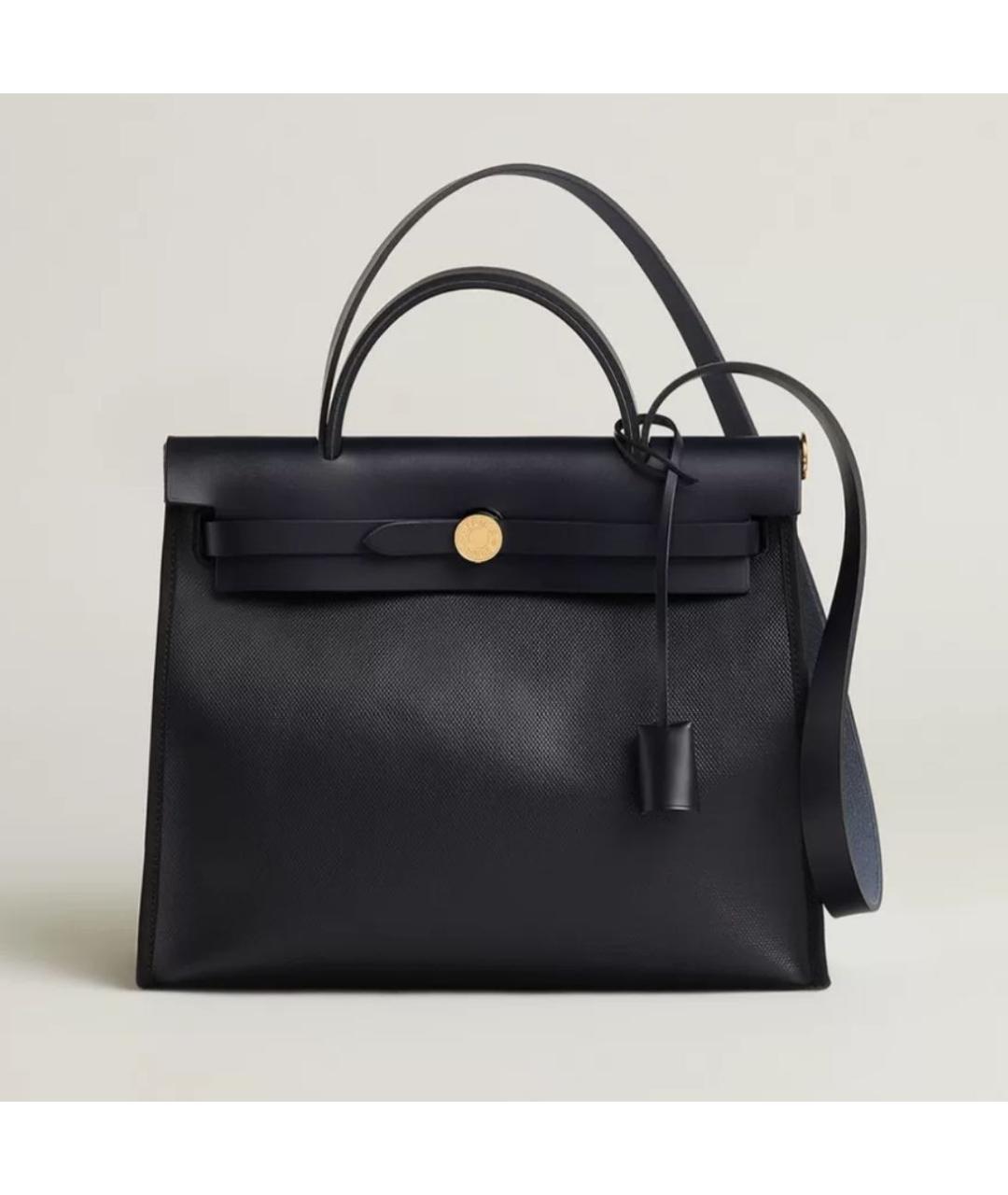 HERMES Черная кожаная сумка через плечо, фото 9