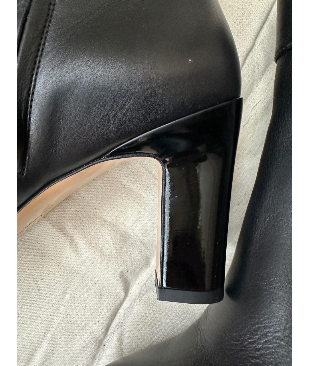 FERRAGAMO Черные кожаные ботильоны, фото 4