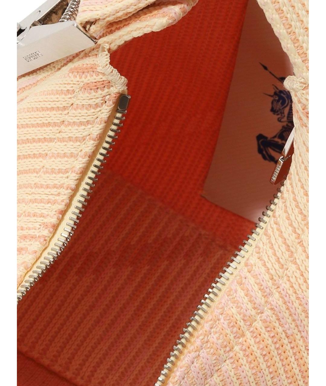 BURBERRY Розовая тканевая сумка с короткими ручками, фото 6