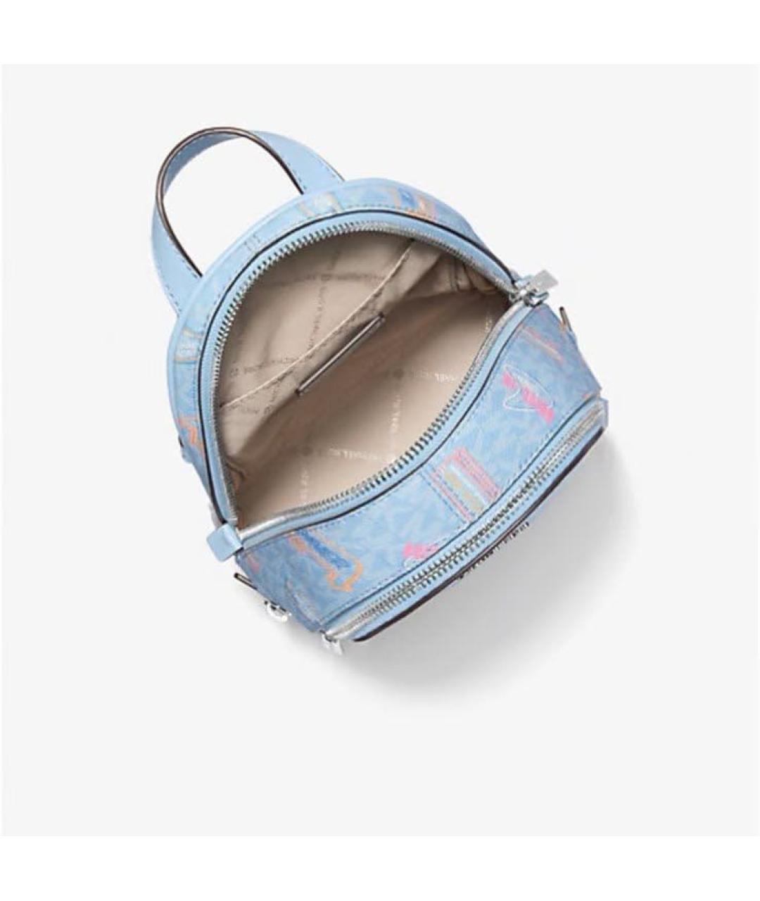 MICHAEL KORS Голубой кожаный рюкзак, фото 2