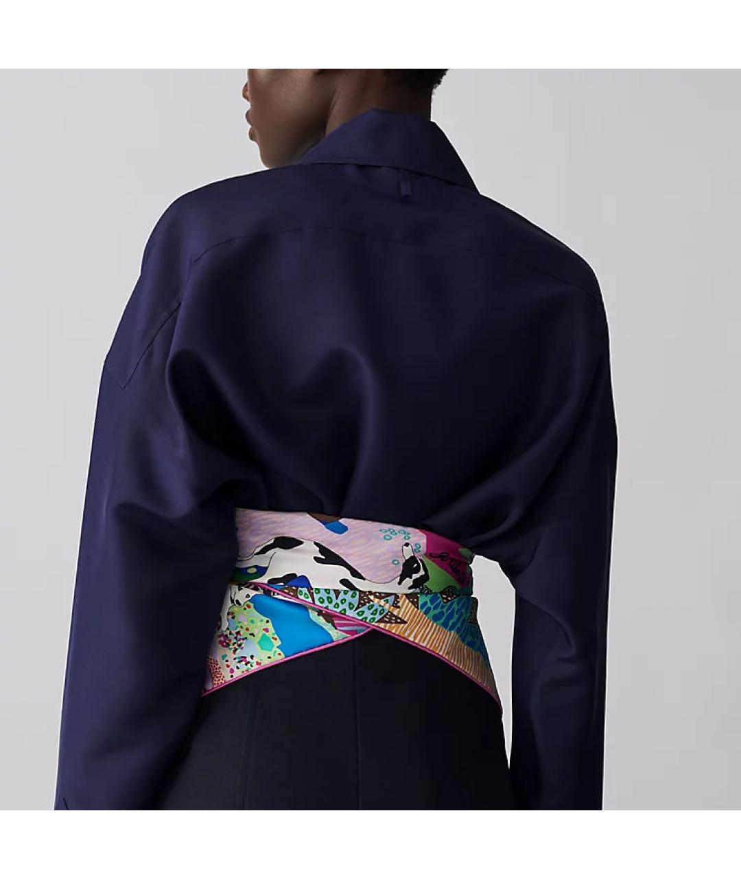 HERMES Мульти шелковый шарф, фото 2