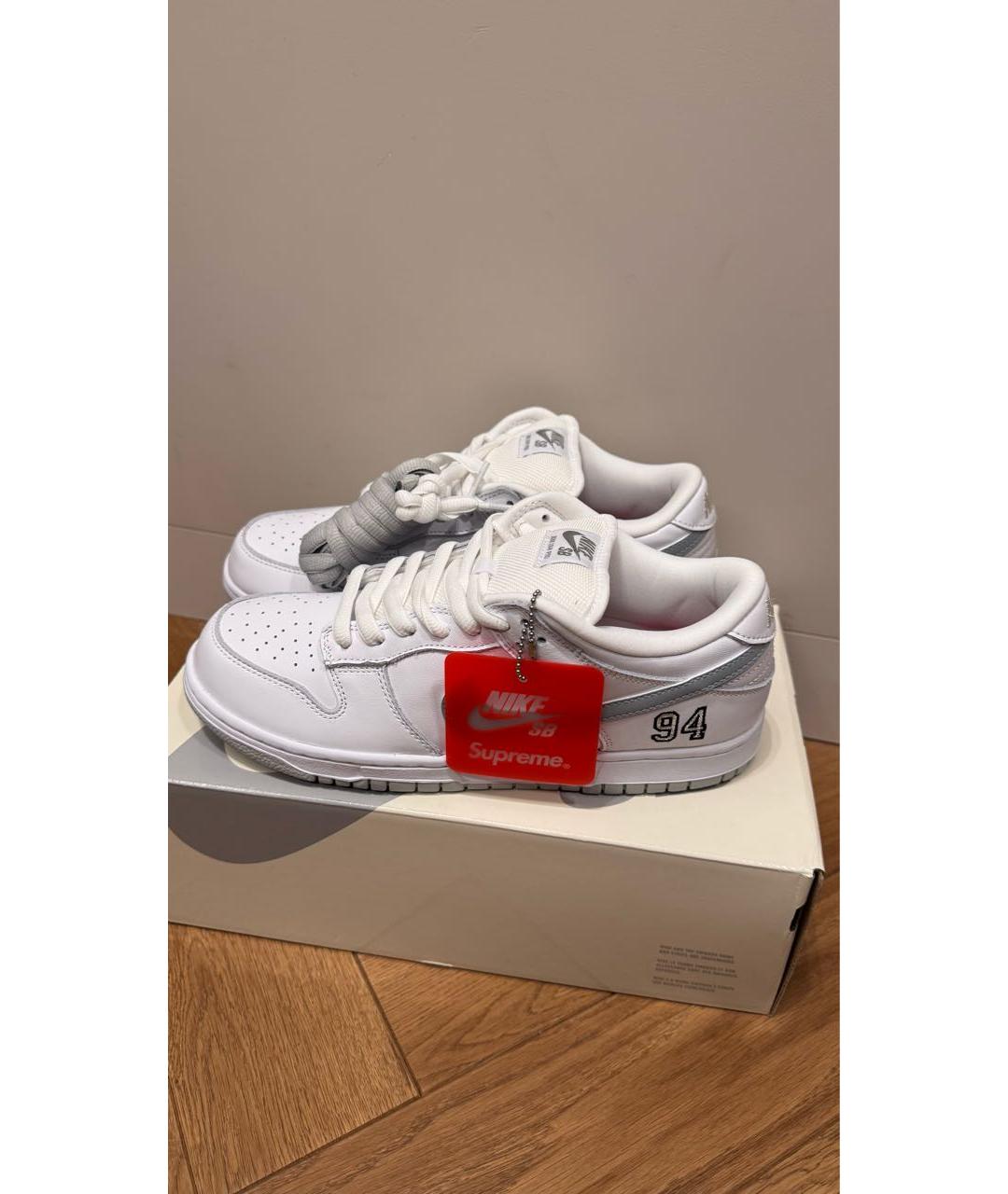 NIKE Белые кожаные кроссовки, фото 2