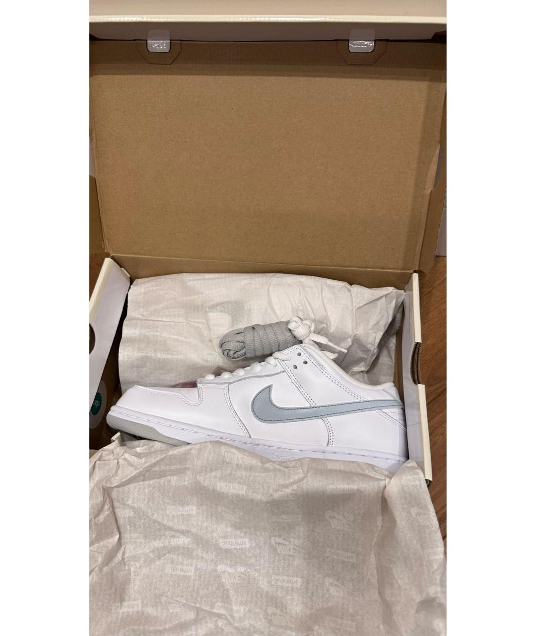 NIKE Белые кожаные кроссовки, фото 4