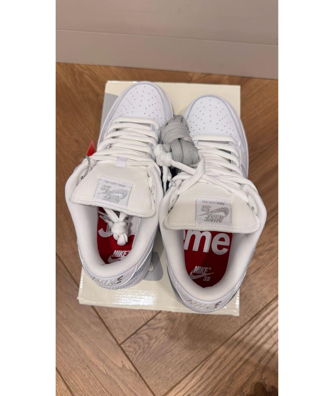 NIKE Белые кожаные кроссовки, фото 3