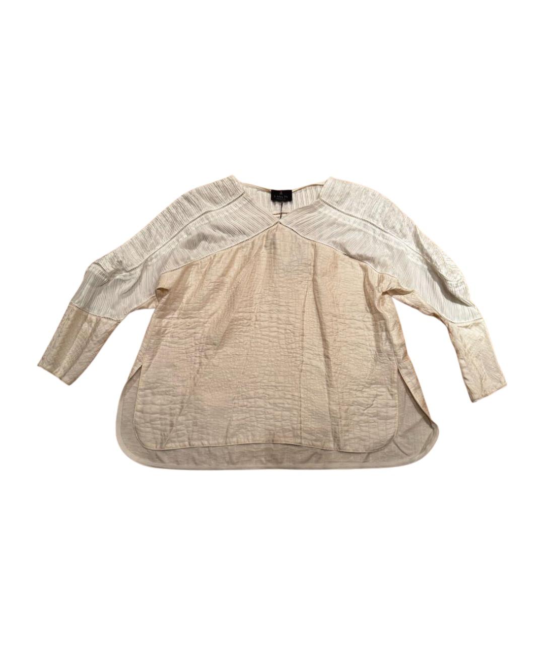 LANVIN Белая шелковая блузы, фото 1