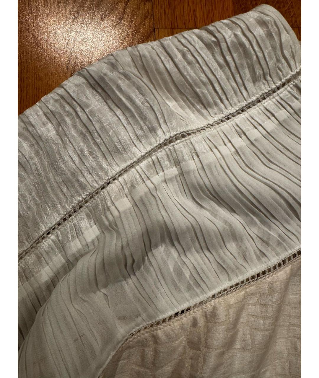 LANVIN Белая шелковая блузы, фото 6