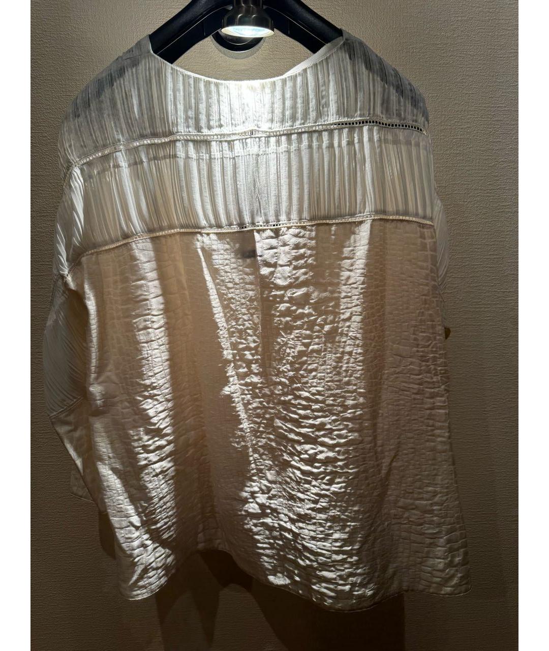 LANVIN Белая шелковая блузы, фото 2