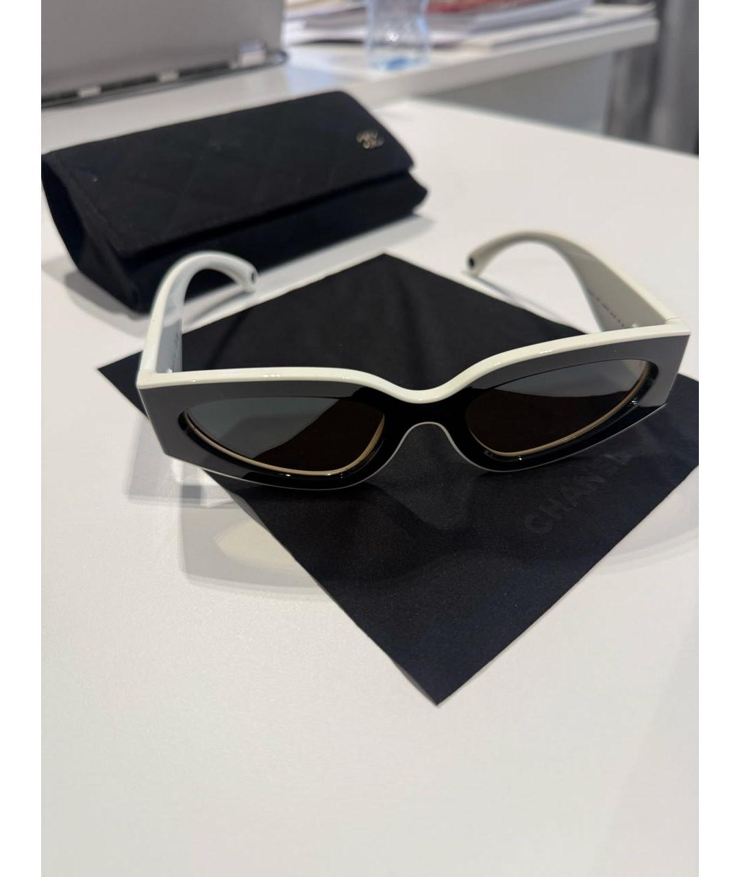 CHANEL Черные пластиковые солнцезащитные очки, фото 6
