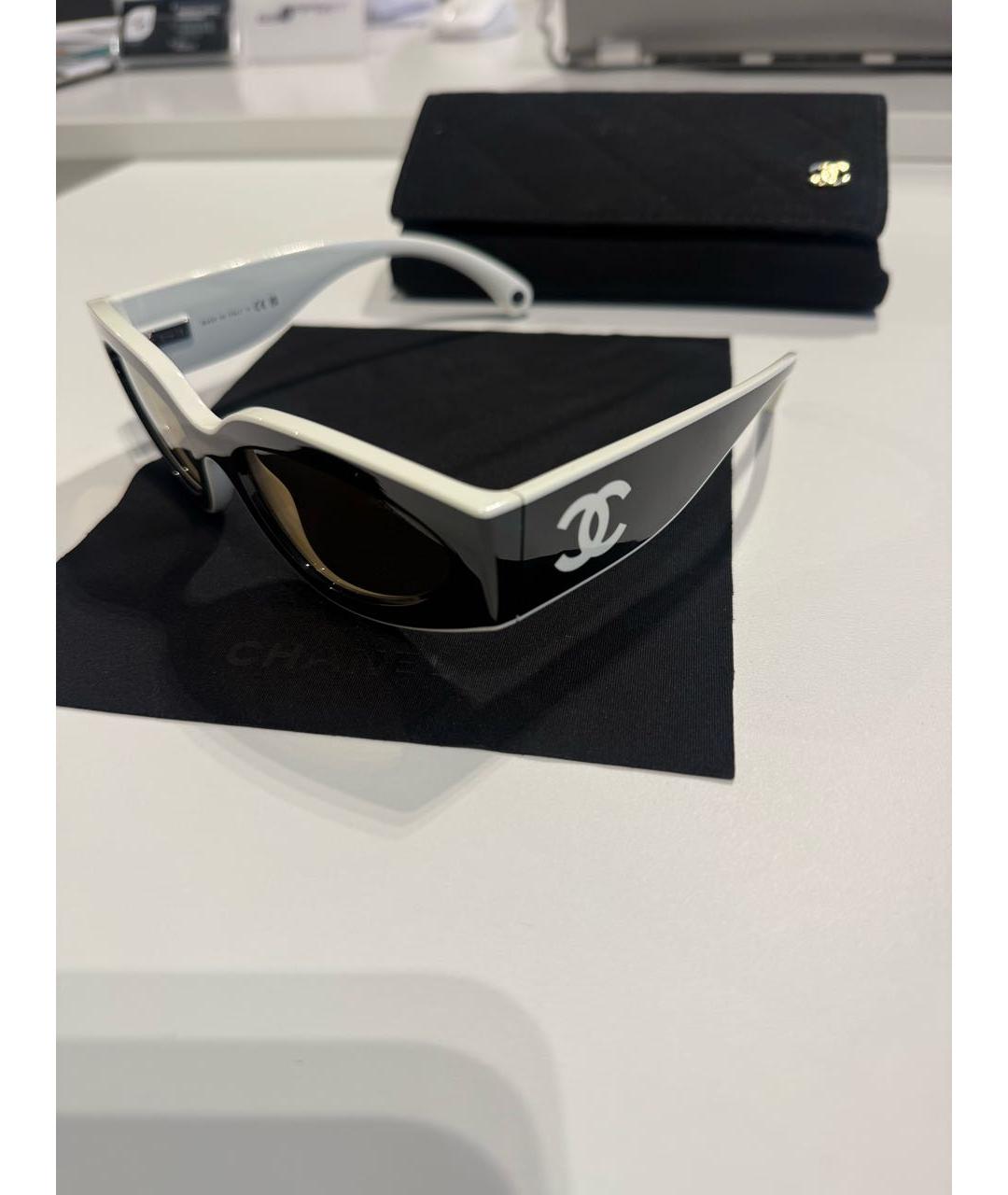 CHANEL Черные пластиковые солнцезащитные очки, фото 5