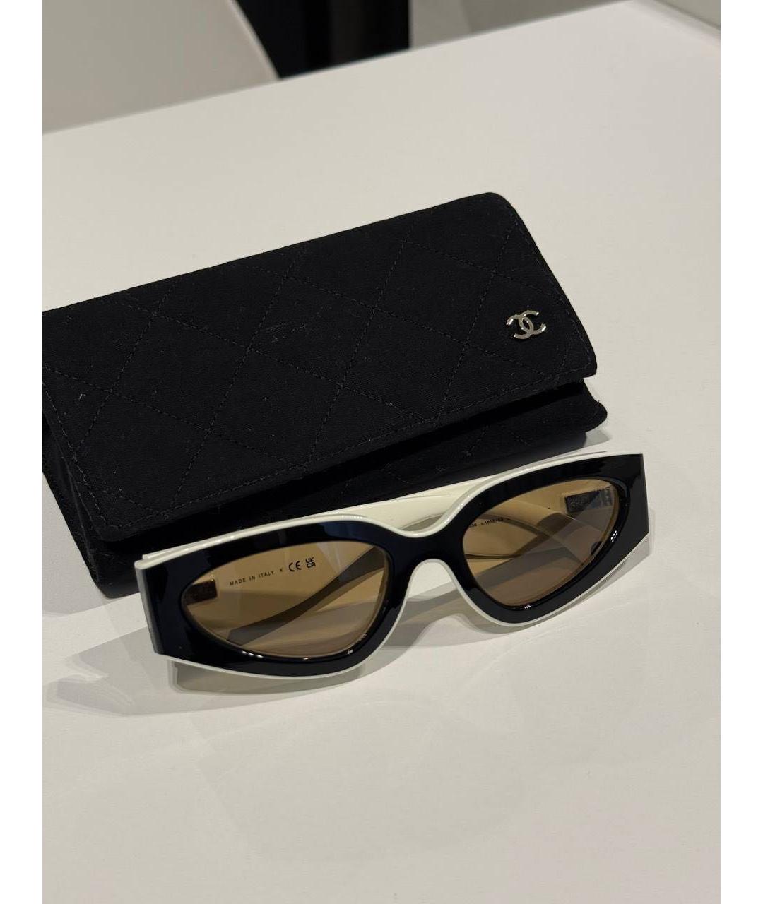 CHANEL Черные пластиковые солнцезащитные очки, фото 7