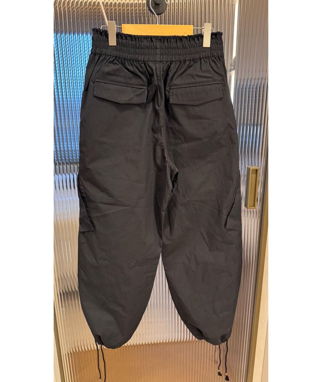 DION LEE Черные хлопковые брюки широкие, фото 2