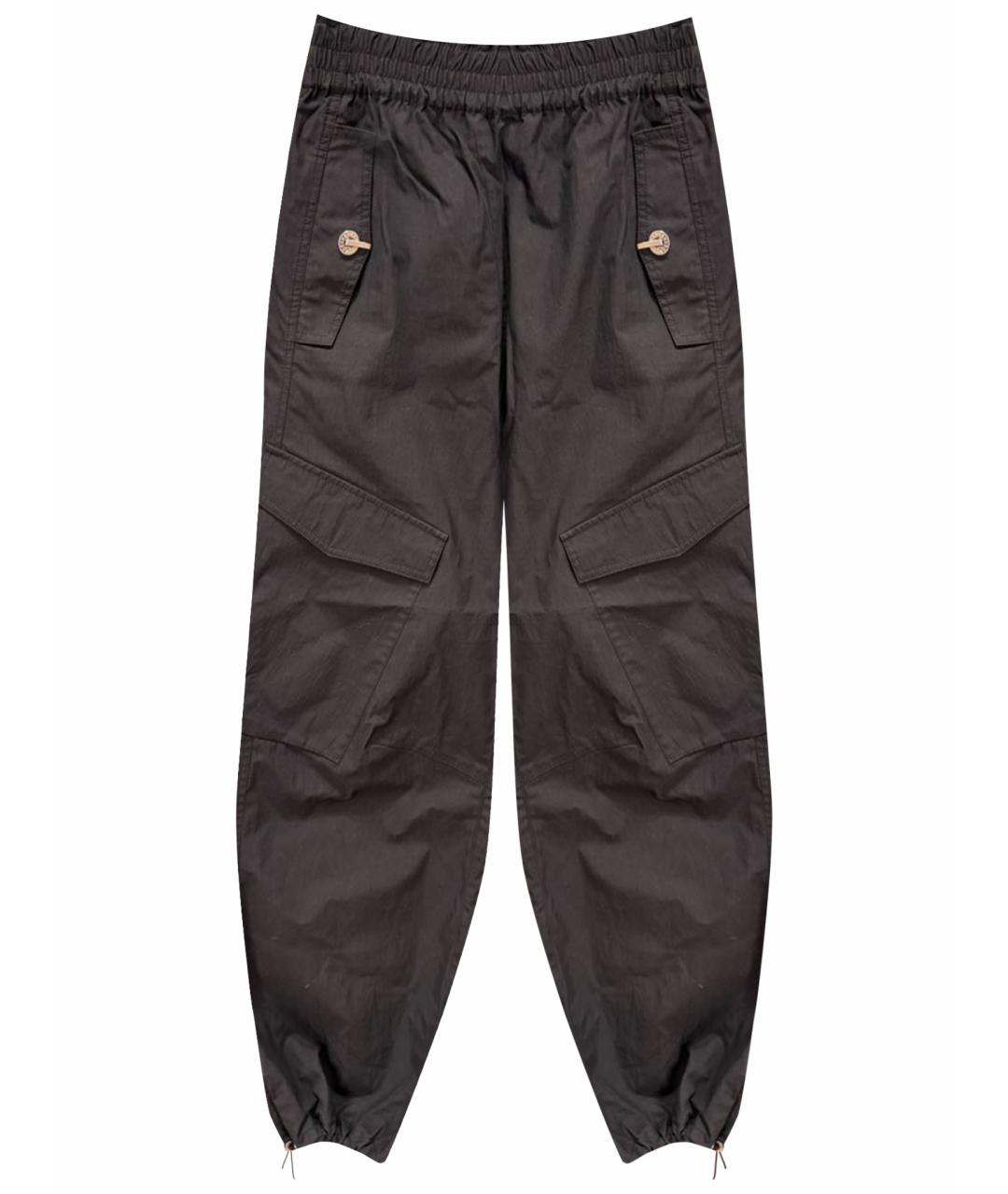 DION LEE Черные хлопковые брюки широкие, фото 1