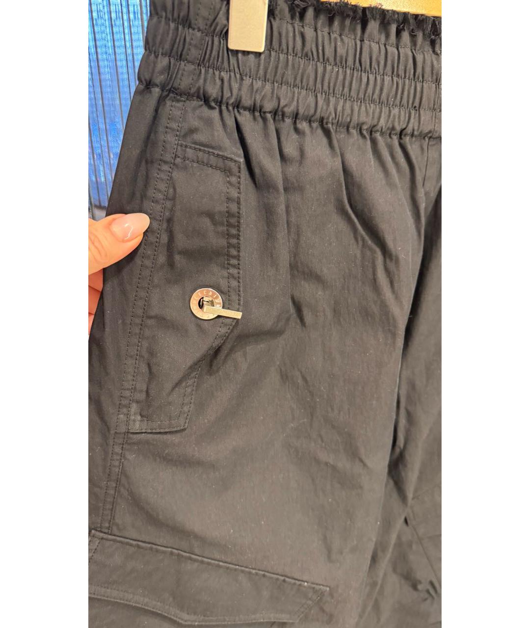 DION LEE Черные хлопковые брюки широкие, фото 6