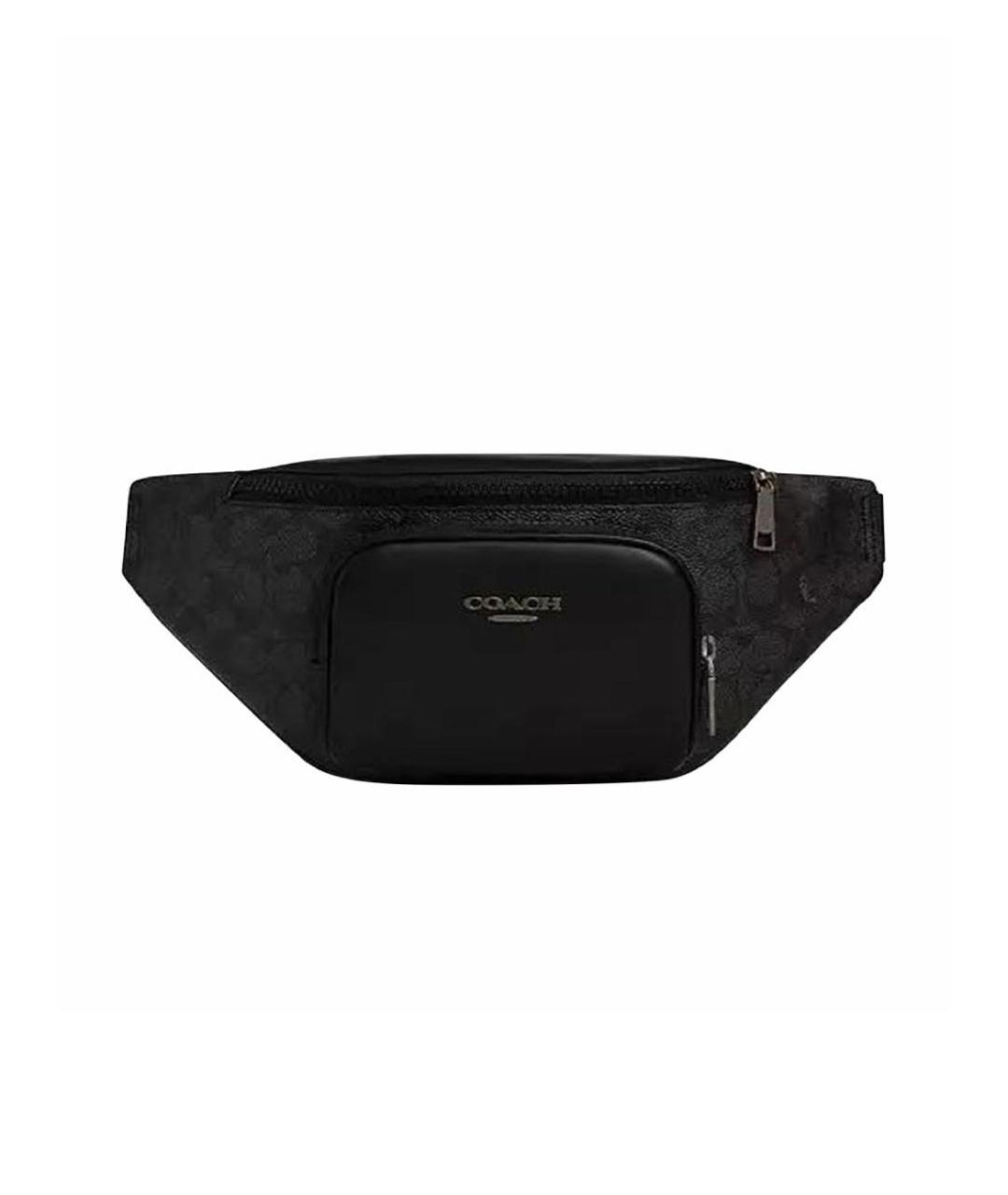 COACH Черная кожаная поясная сумка, фото 1