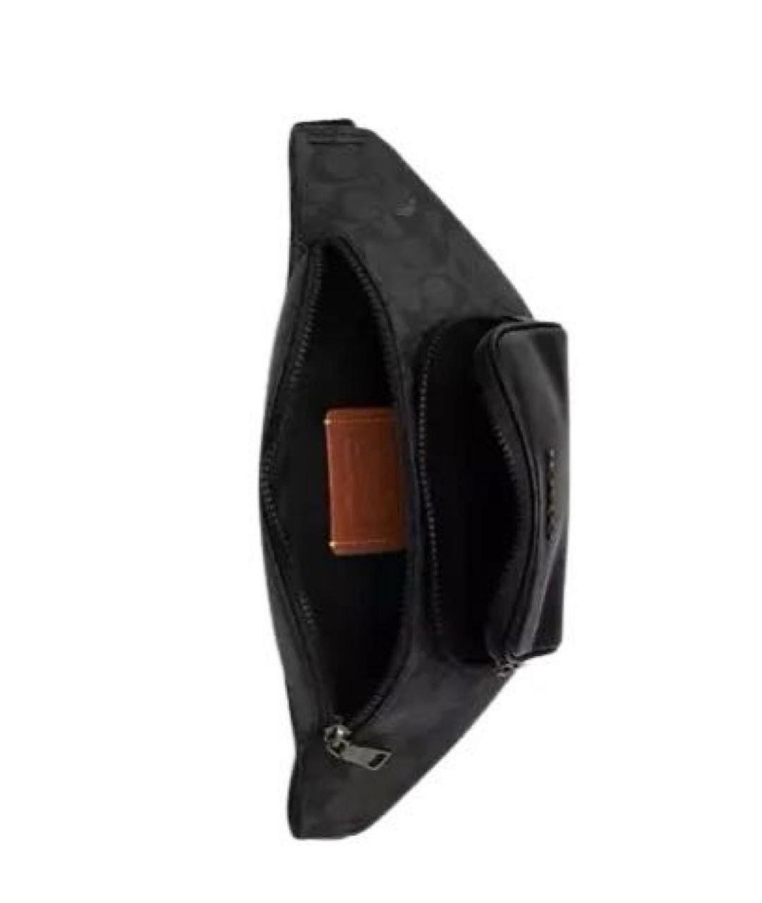 COACH Черная кожаная поясная сумка, фото 3