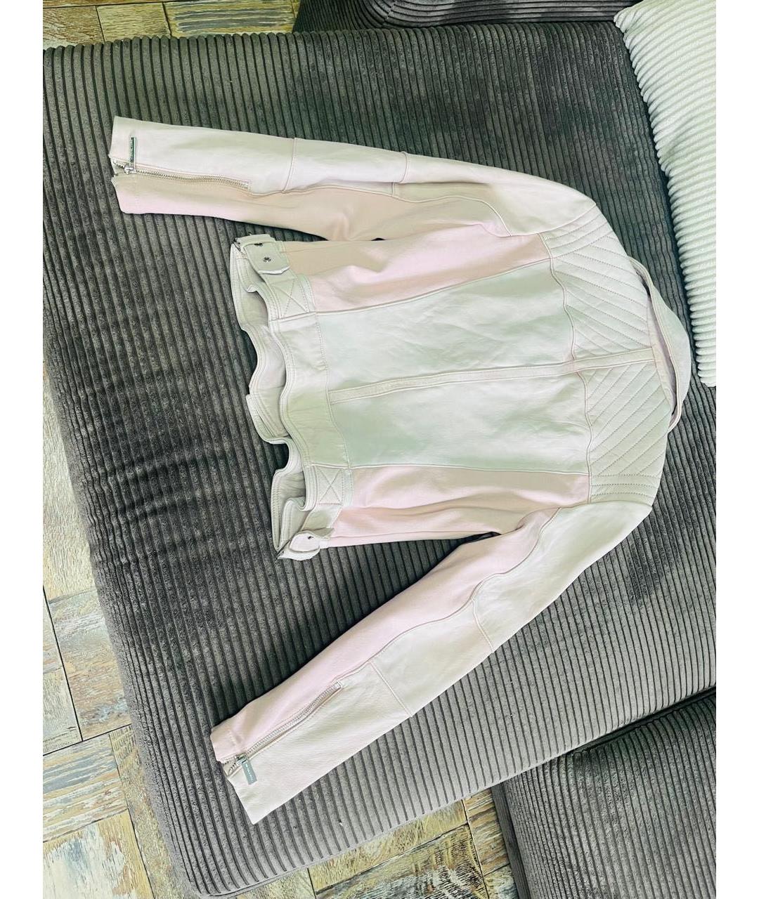 MICHAEL KORS Розовая кожаная куртка, фото 2