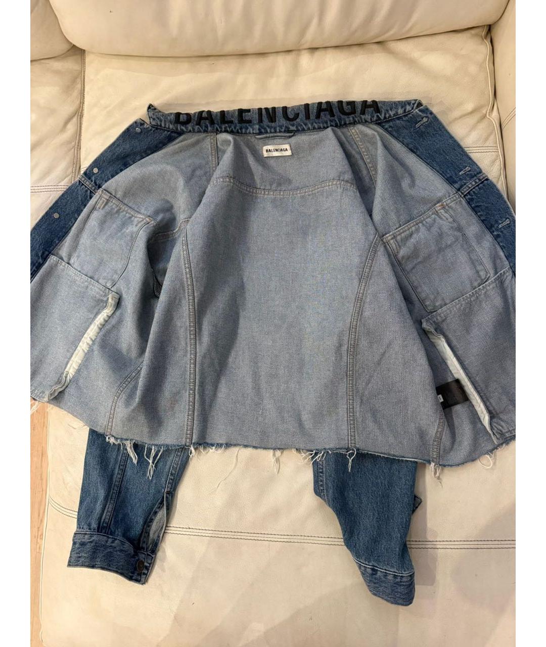 BALENCIAGA Голубая деним куртка, фото 4