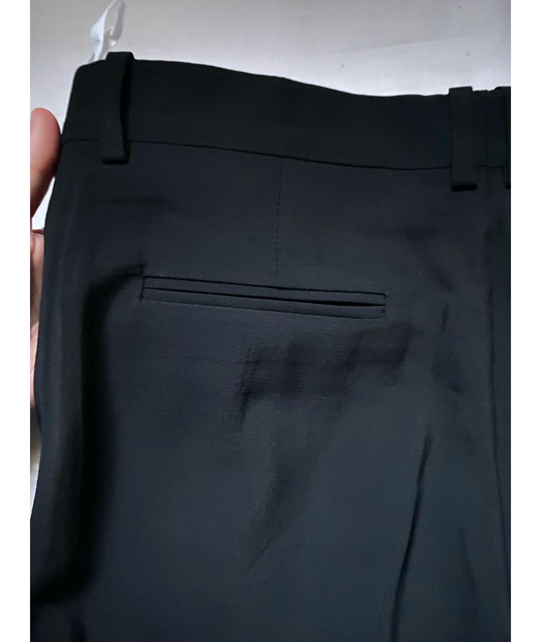 CELINE Черные ацетатные прямые брюки, фото 7