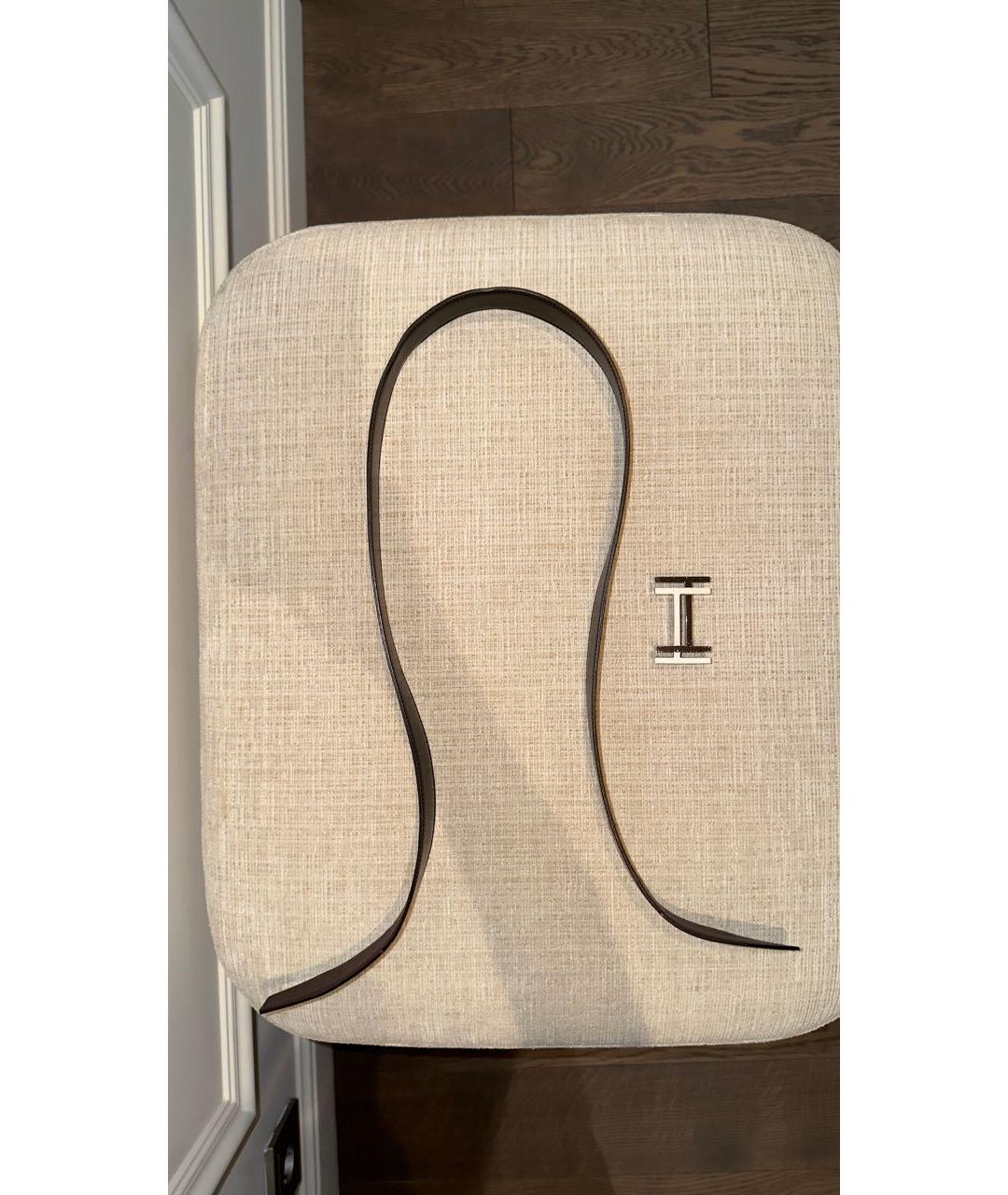 HERMES Черный кожаный ремень, фото 8