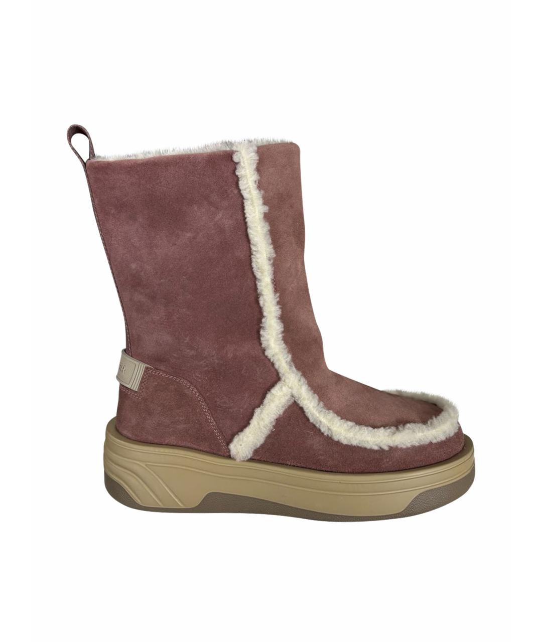 BOGNER Розовые замшевые полусапоги, фото 1