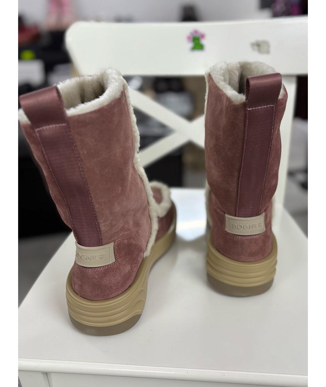 BOGNER Розовые замшевые полусапоги, фото 3